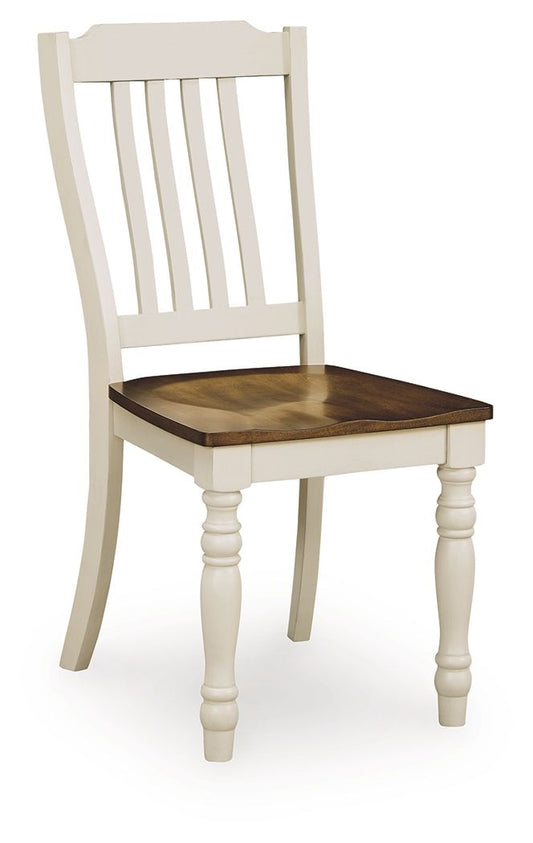 Wirloni - Dining Room Side Chair (Set of 2) - Antique White / Brown