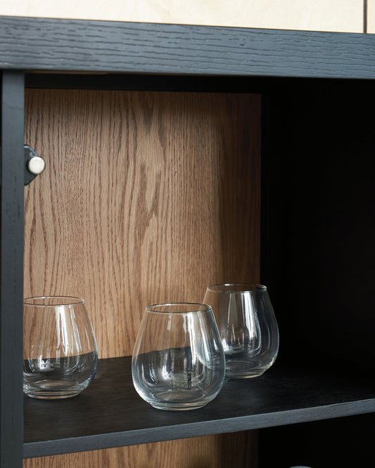 Armenleigh - Bar Cabinet - Black / Brown