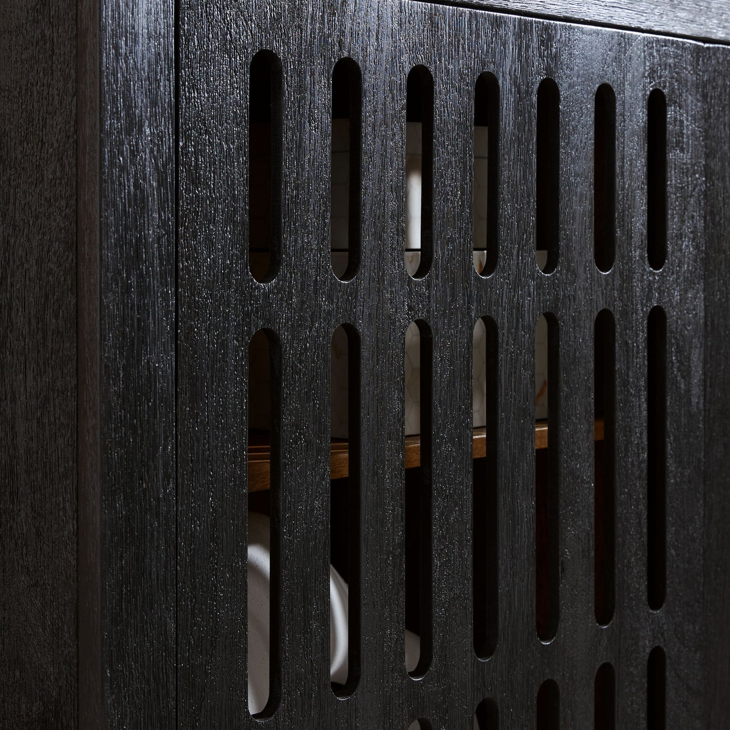 Vallisburg - Accent Cabinet - Black / Natural