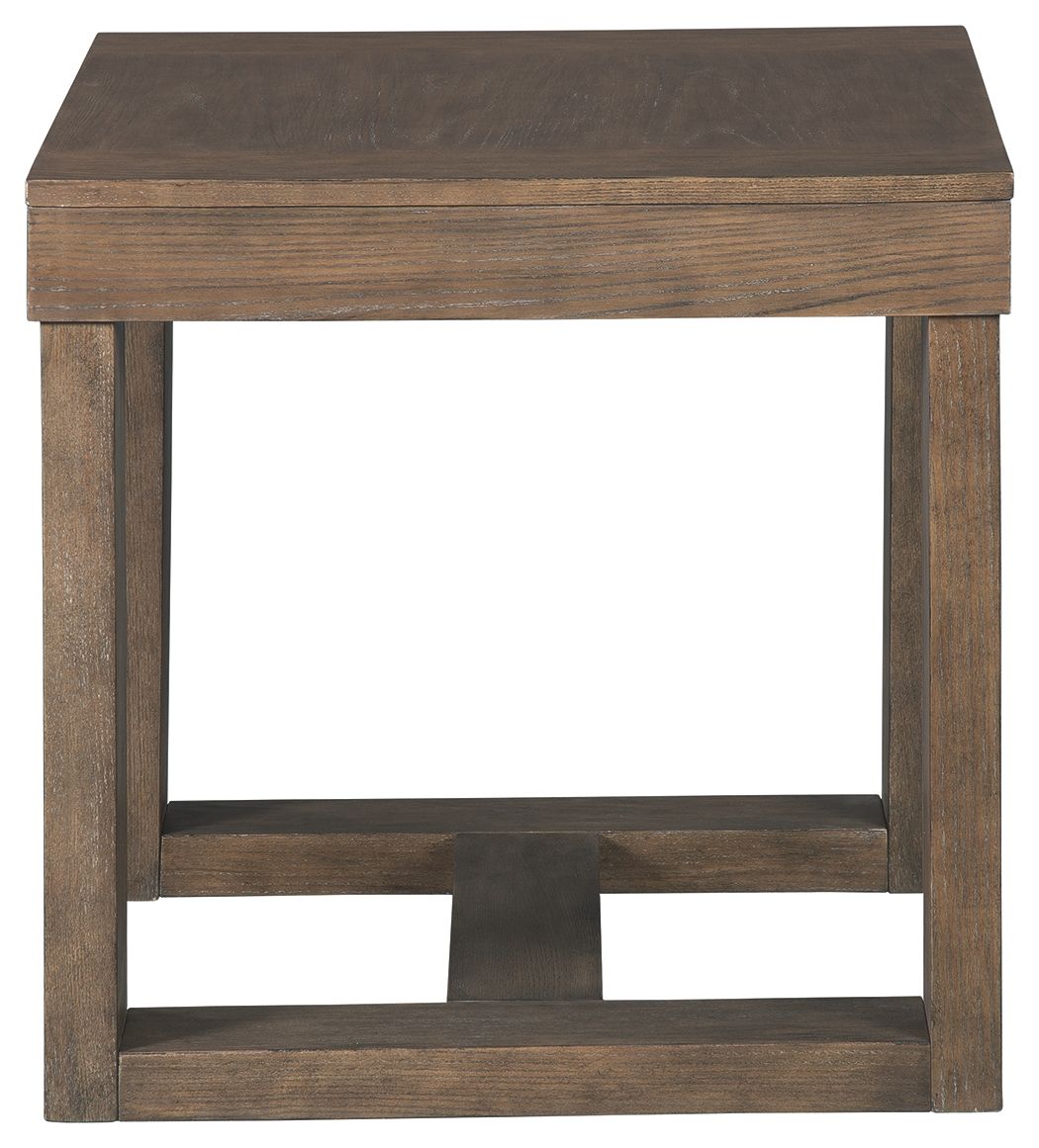 Cariton - Square End Table - Gray