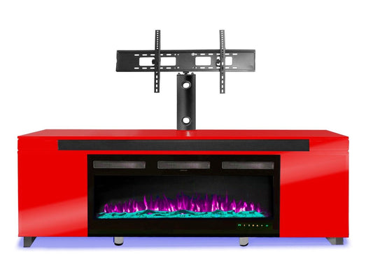Fireplace TV Stand For 75-80" TV's - Red