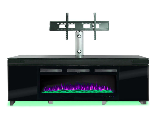 Fireplace TV Stand For 75-80" TV's - Black
