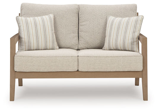 Hallow Creek - Loveseat With Cushion - Driftwood