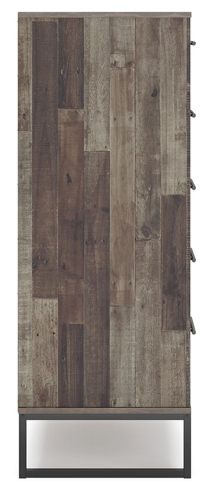 Neilsville - Five Drawer Chest - Black / Gray