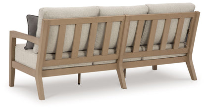 Hallow Creek - Sofa With Cushion - Driftwood