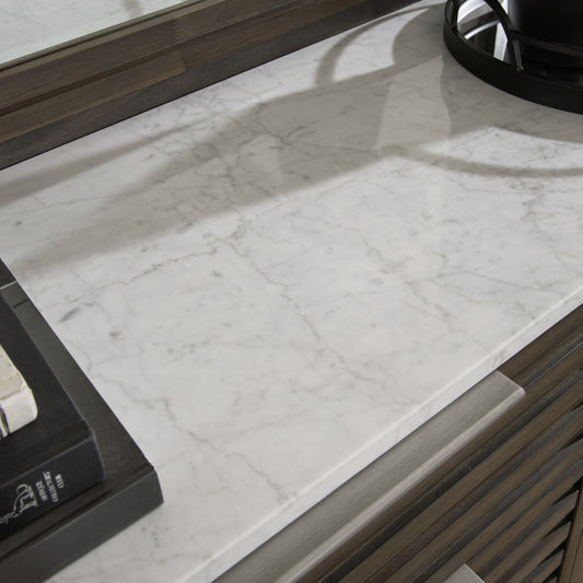 Arkenton - Five Drawer Chest - Grayish Brown / White