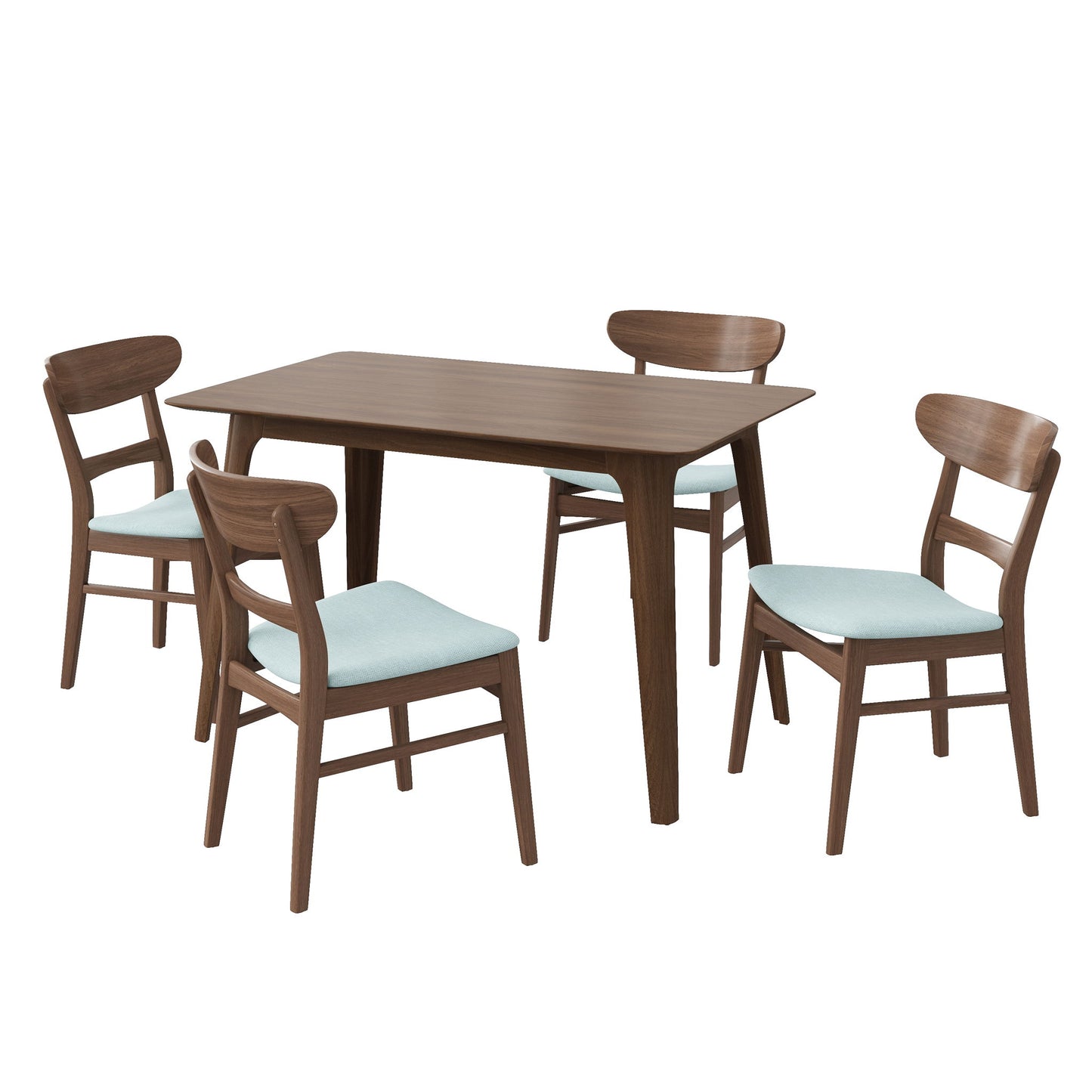 5 Piece Dining Set With Ergonomic Chairs