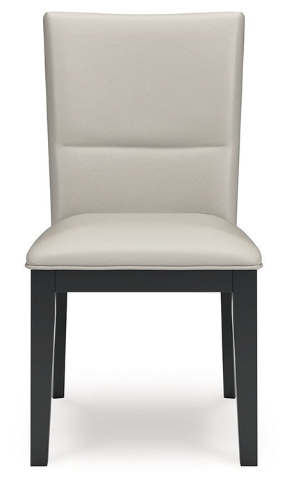 Glinari - Dining Upholstered Side Chair (Set of 2) - Taupe / Black