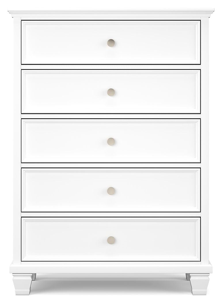 Fortman - Five Drawer Chest - White