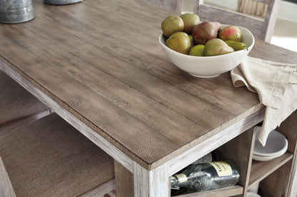 Skempton - RECT DRM Table w/Storage - White
