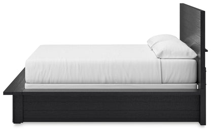 Londer - California King Panel Bed - Black