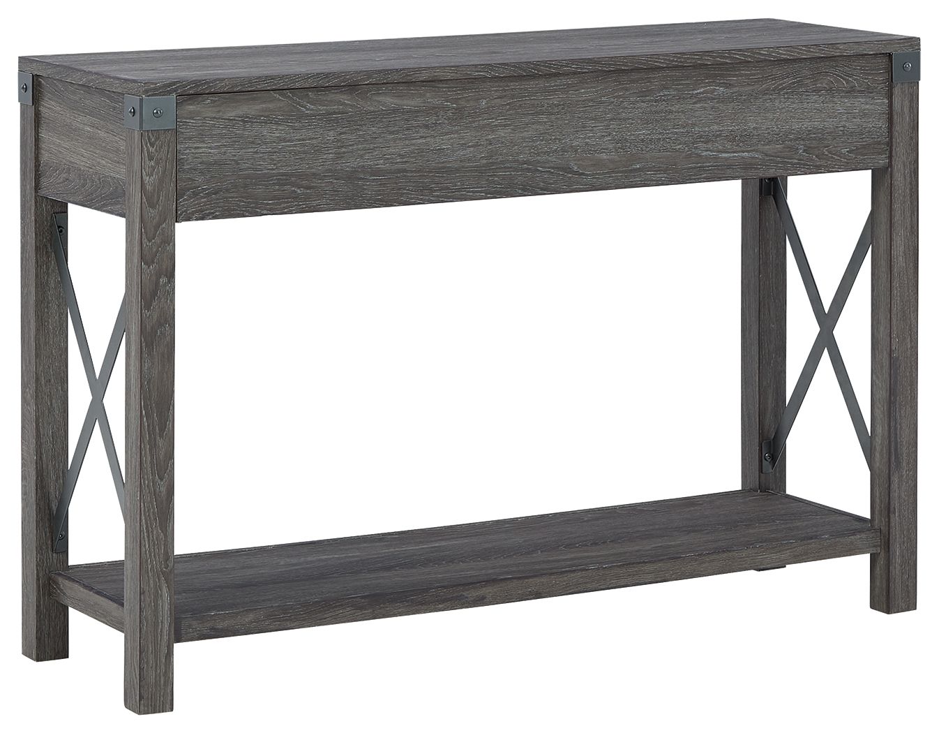 Freedan - Console Sofa Table - Grayish Brown