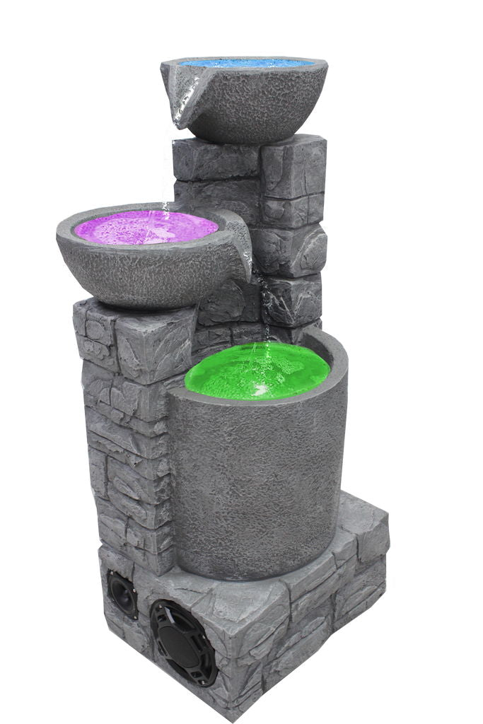 Bluetooth LED Water Fountain - Dark Gray
