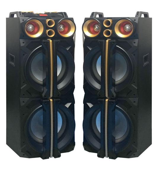Pair Of Bluetooth Speakers 5000 Watts - Black