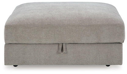 Aslan Court - 5 Pc. - 4-Piece Sofa Pit Sectional, Ottoman - Pebble