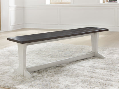 Darborn - Large Dining Room Bench - Gray / Brown