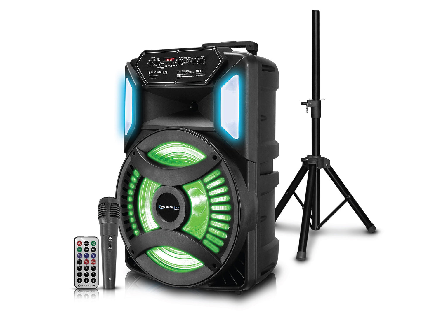 15" Speaker 3000 Watts Bluetooth - Black