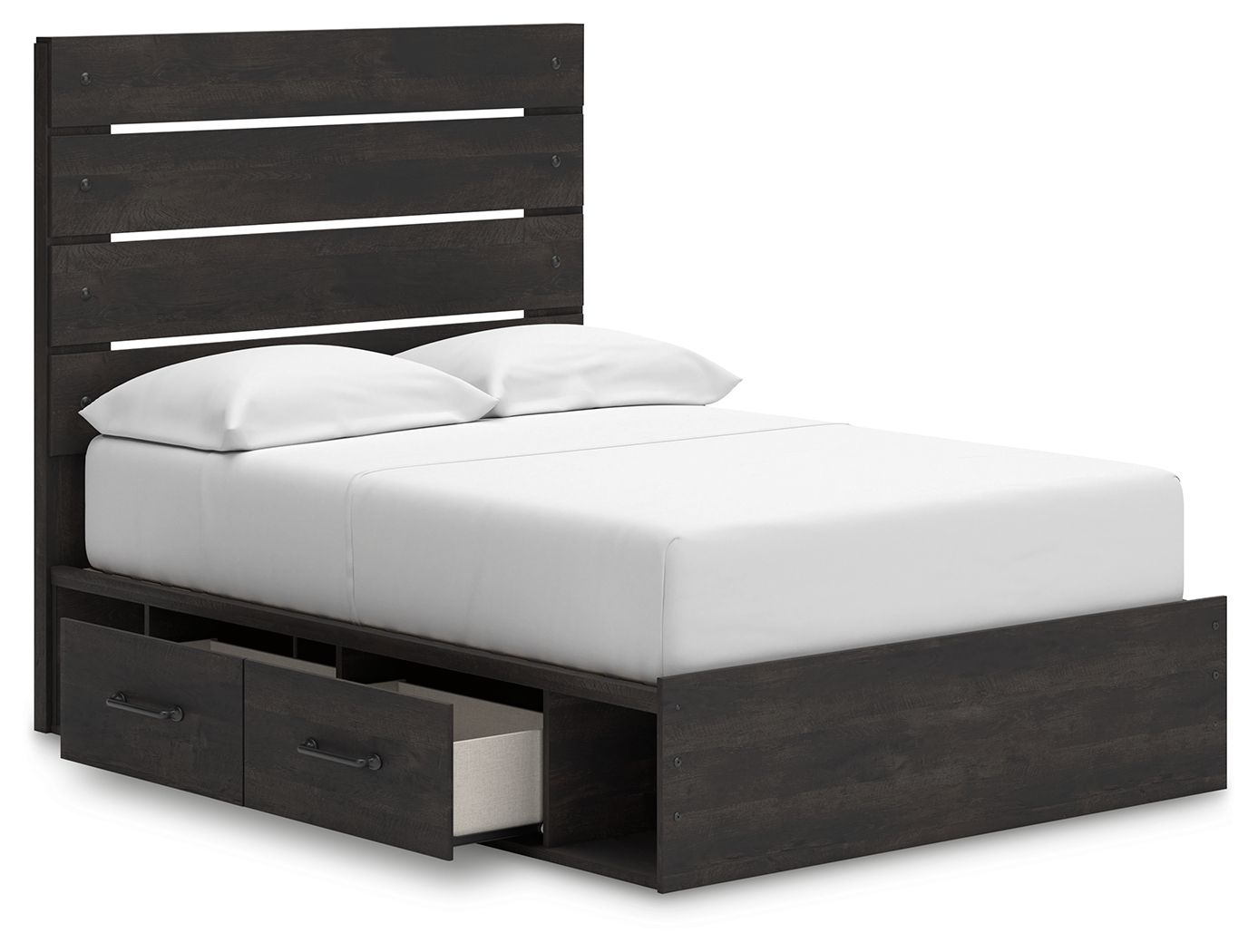 Hollivern - Panel Bed With Storage