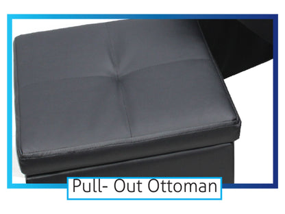 Lounge Bed Console - Dark Gray