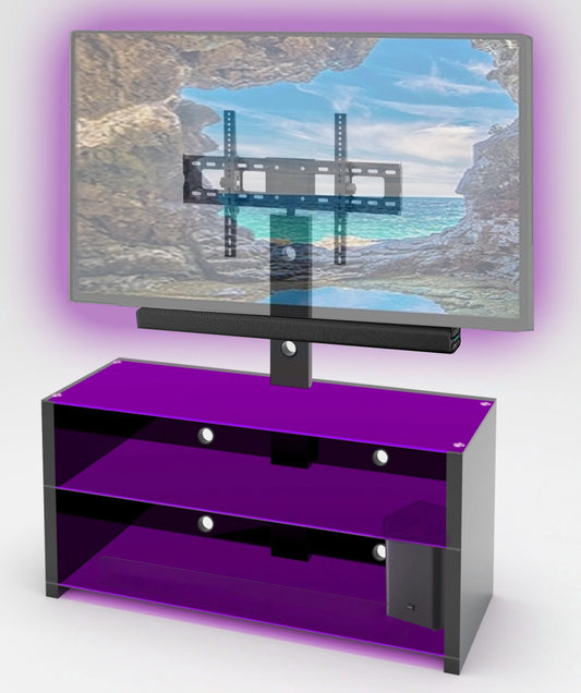 Glass TV Stand For 65" TV - Blue