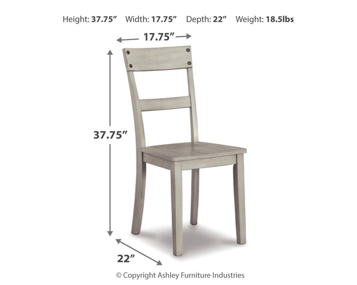 Loratti - Dining Room Side Chair (Set of 2) - Gray