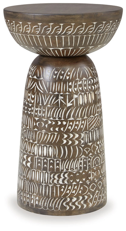 Hadcher - Accent Table - Cream / Brown