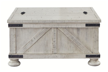 Carynhurst - Cocktail Table with Storage - Whitewash