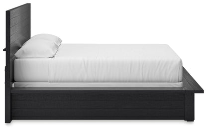 Londer - California King Panel Bed - Black