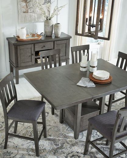 Hallanden - Rectangular Dining Room Counter Extension Table - Gray