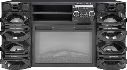 10,000 Watt Fireplace TV Stand - Black