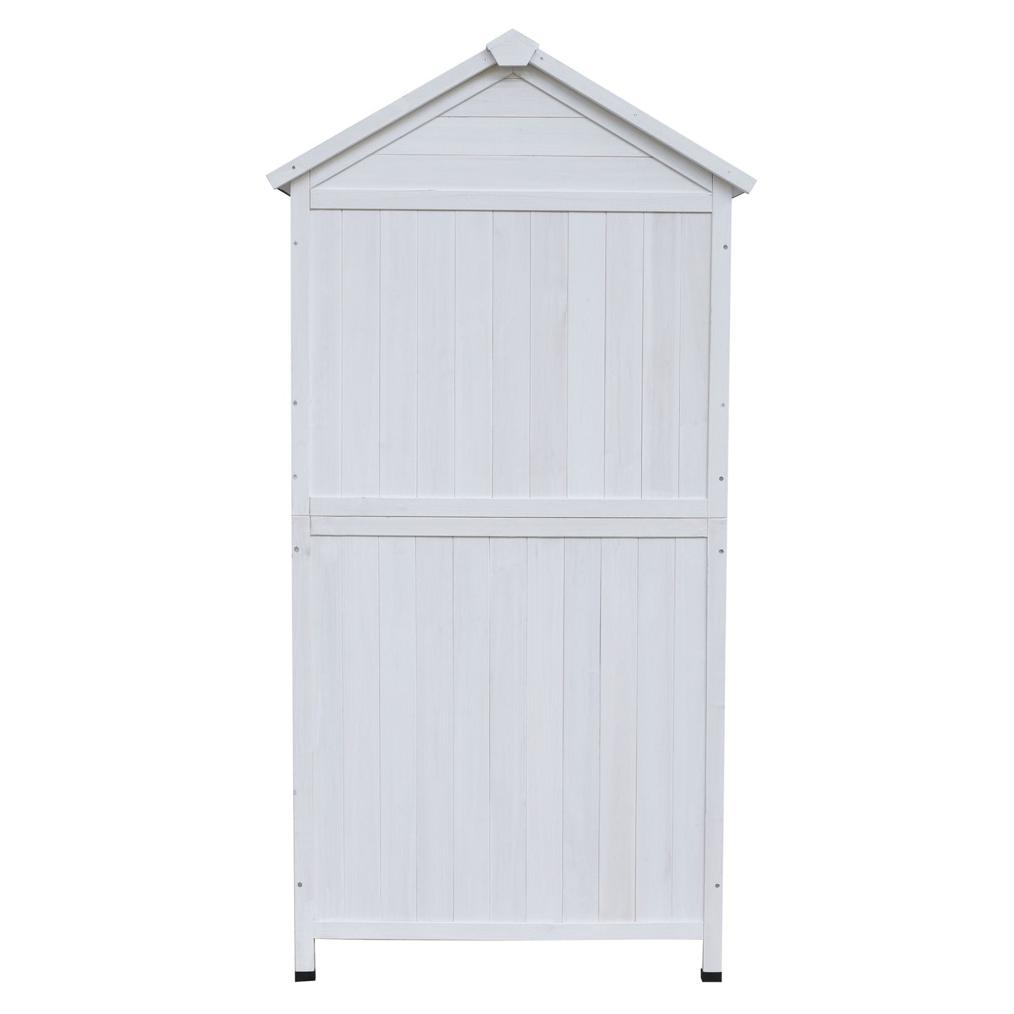 Storage Shed With Double Doors For Outdoor Garden Tool Organization - White