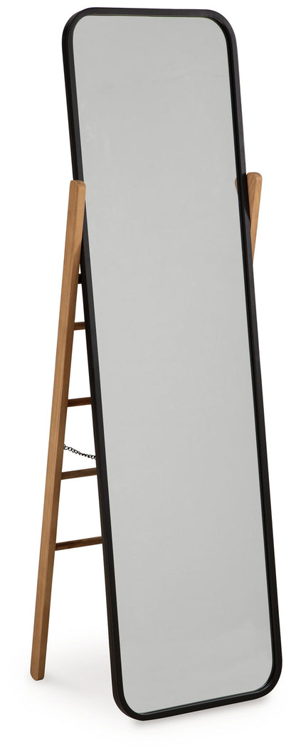 Bronick - Floor Mirror - Black / Brown