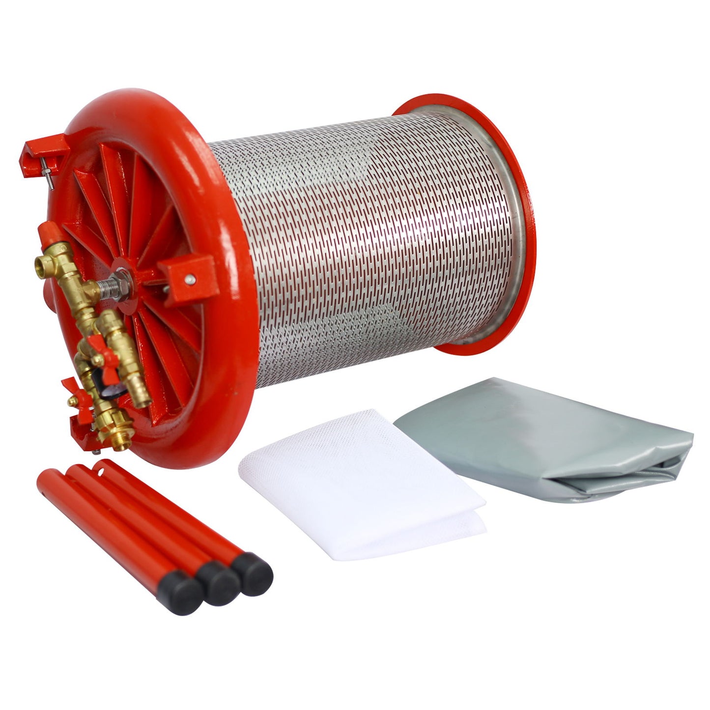 Hydraulic Fruit Wine Press With Apple Crusher, Water-Powered Cider Wine Press - Green