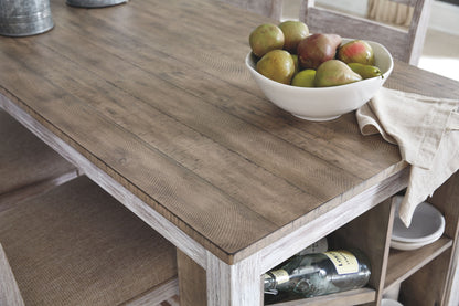 Skempton - RECT DRM Table w/Storage - White