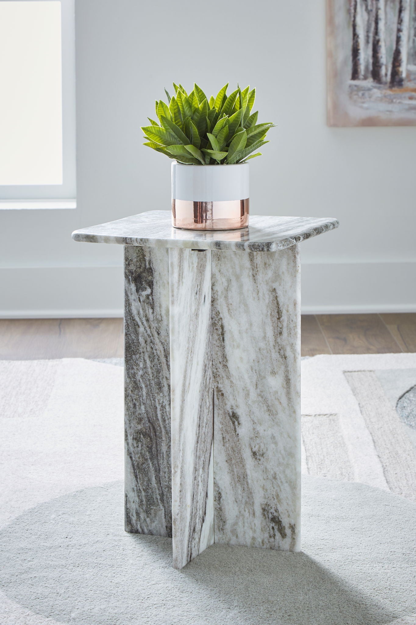 Keithwell - Square Accent Table - Gray