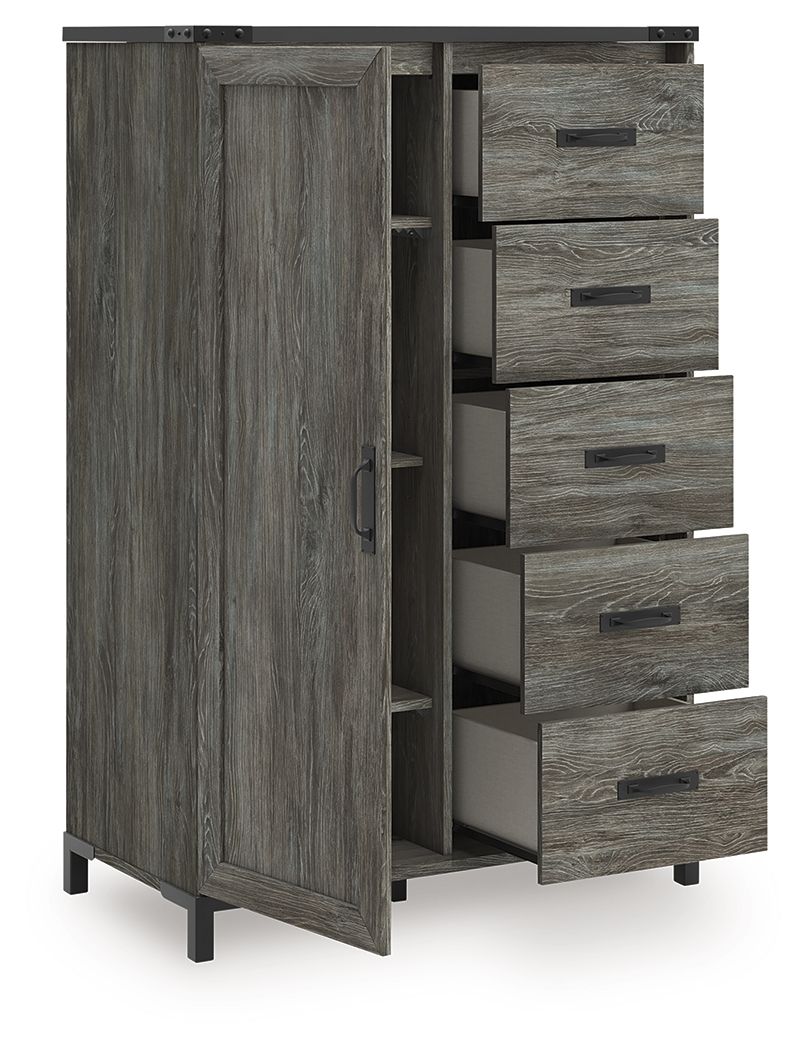Frandern - Bookcase Panel Bedroom Set With Storage