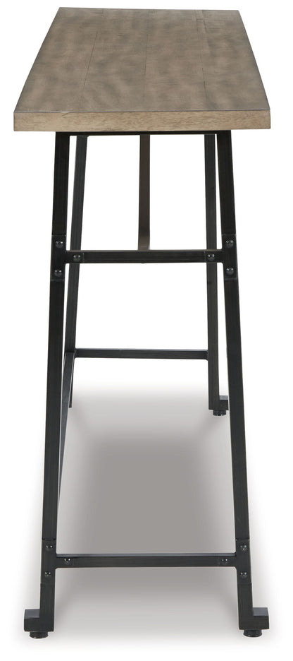 Lesterton - Long Counter Table - Light Brown / Black