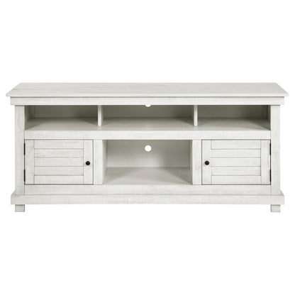 Castleton - TV Stand Media Console With Open Shelves And Storage Compartments - Antique White