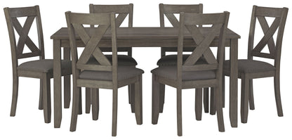 Caitbrook - RECT DRM Table Set (Set of 7) - Gray