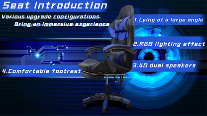 Gaming Bluetooth Chair - Blue & Black