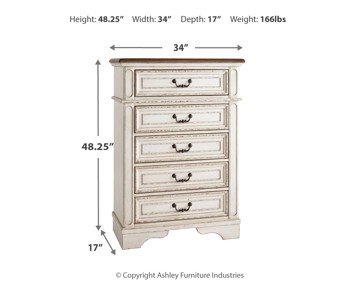 Realyn - Chest - Chipped White