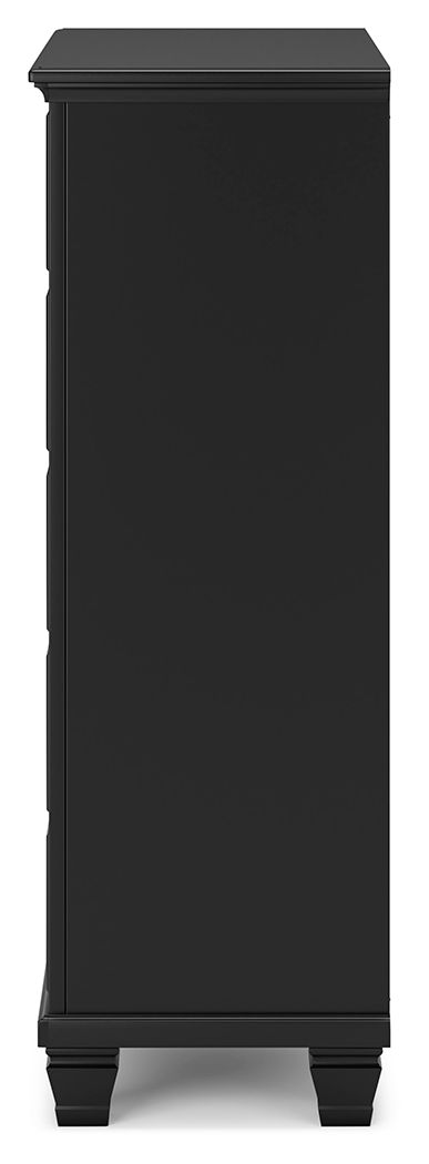 Lanolee - Five Drawer Chest - Black