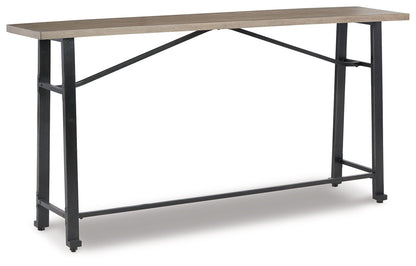Lesterton - Long Counter Table - Light Brown / Black