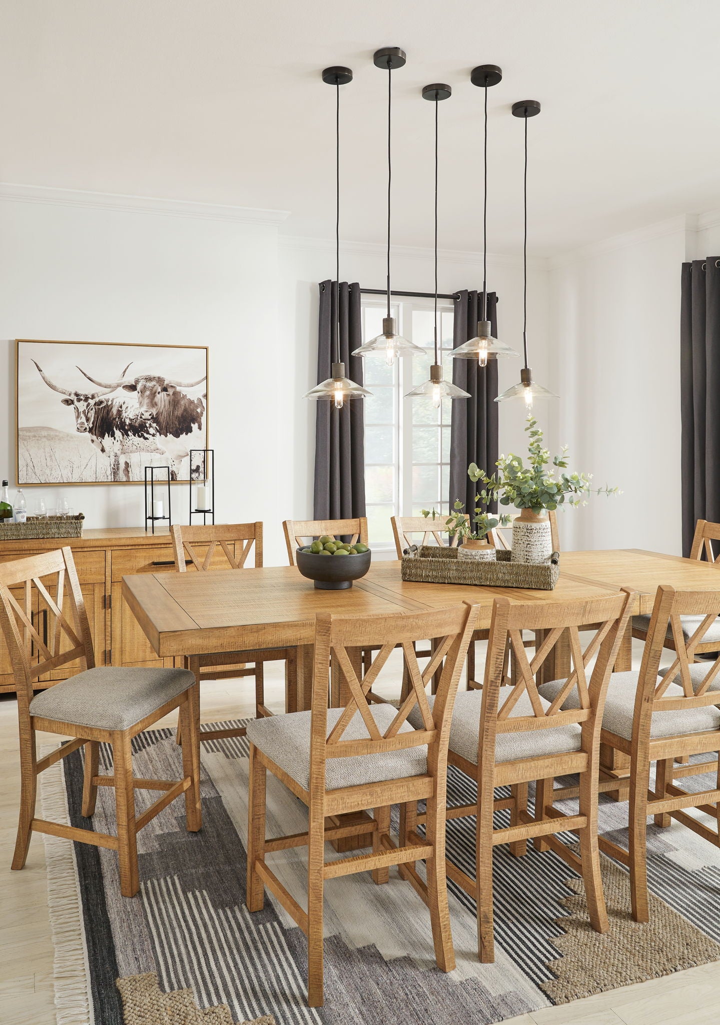 Havonplane - Rectangular Dining Room Counter Extension Table - Brown