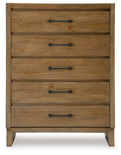 Sherbana - Five Drawer Chest - Light Brown