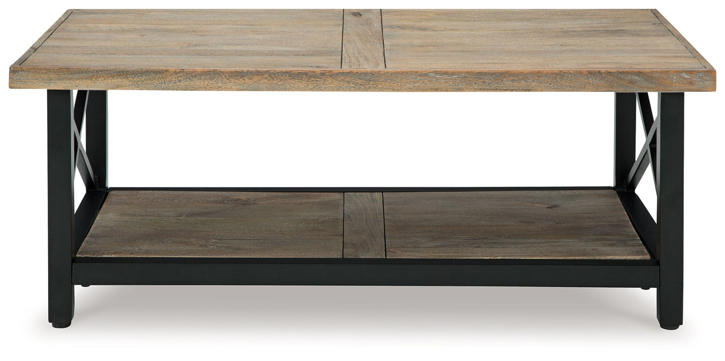 Bristenfort - Rectangular Cocktail Table - Brown / Black