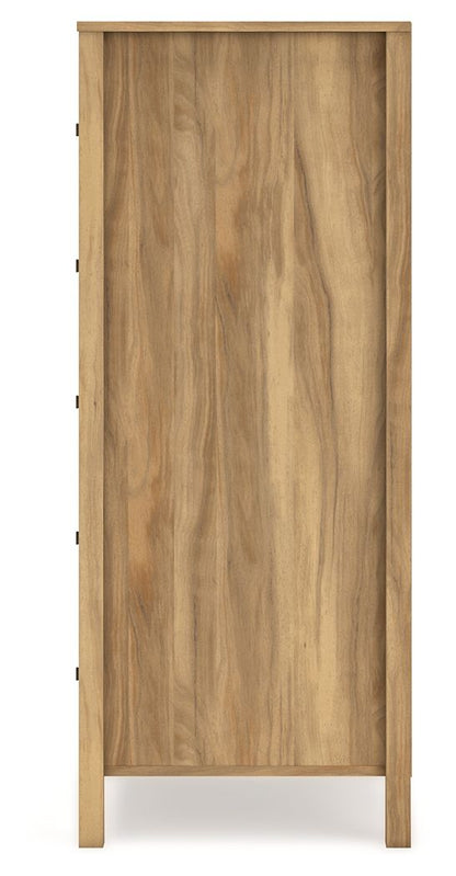 Bermacy - Five Drawer Chest - Light Brown