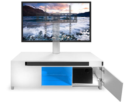 Modern Lacquer TV Stand For 65" TV - White