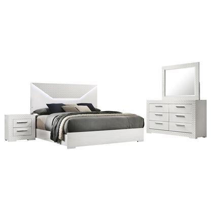 Pierce - 4 Piece Bedroom Set With LED Lighting