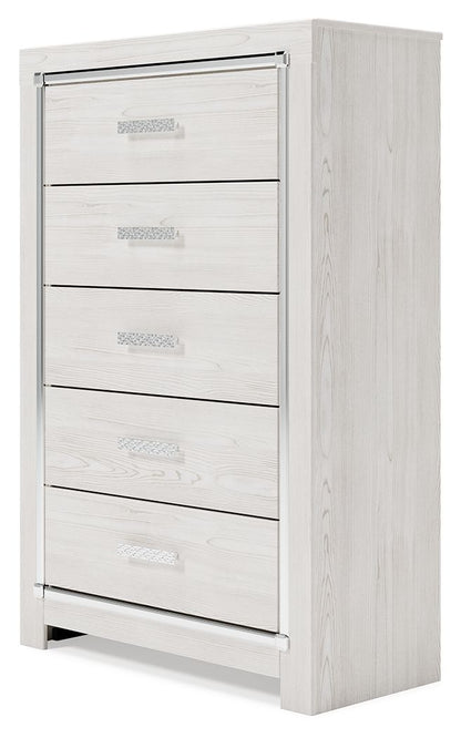 Altyra - Five Drawer Chest - White